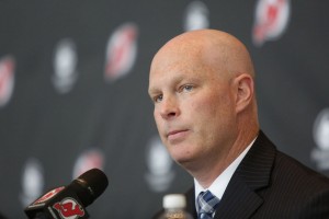 The Devils introduce new head coach John Hynes during a press conference at the Prudential Center in Newark. 6/2/15 Photo by John O'Boyle | for NJ Advance Media